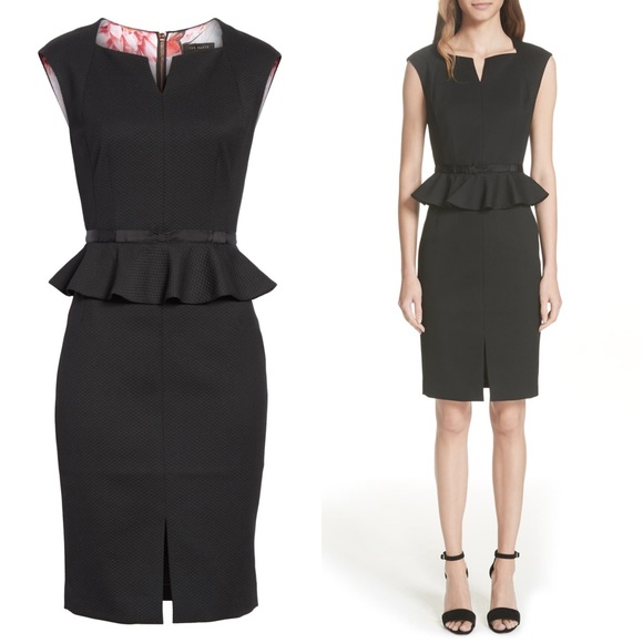Ted Baker Dresses & Skirts - Ted Baker Ted Working Title Textured Peplum Dress